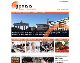 Genisis Business Innovation desktop screen