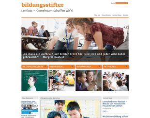 Bildungsstifter desktop screen